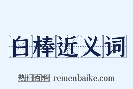 白棒近义词是什么意思的图片